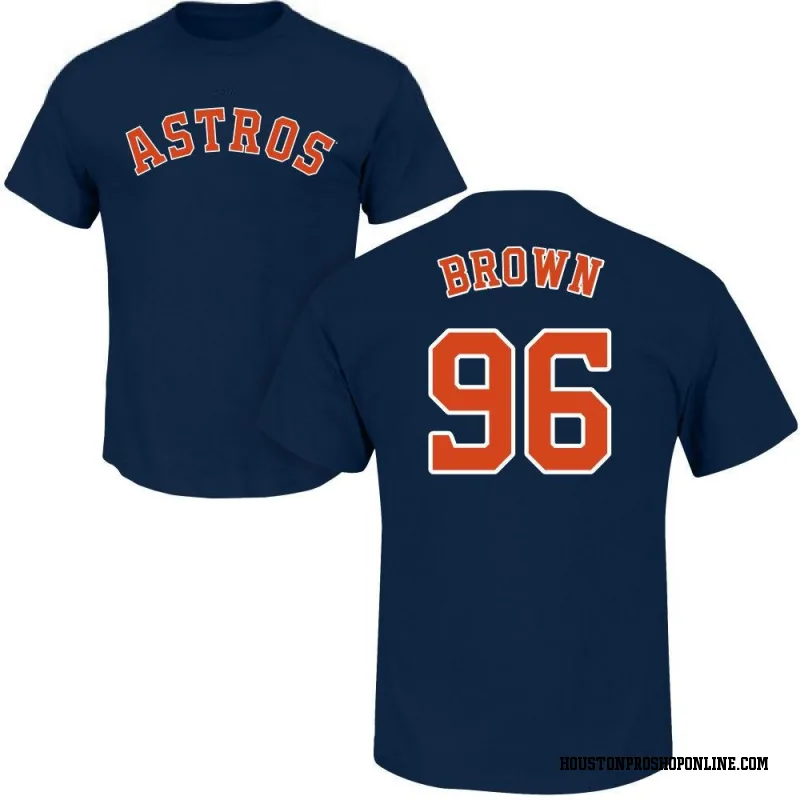 Brown Men's Aaron Brown Houston Astros Roster Name & Number T-ShirtNavy