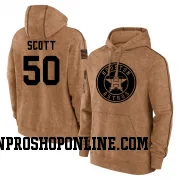 Brown Men's Tayler Scott Houston Astros 2023 Salute to Service Club Pullover Hoodie