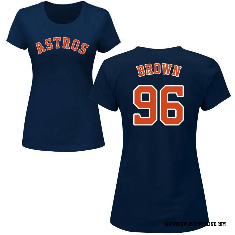 Brown Women's Aaron Brown Houston Astros Roster Name & Number T-ShirtNavy
