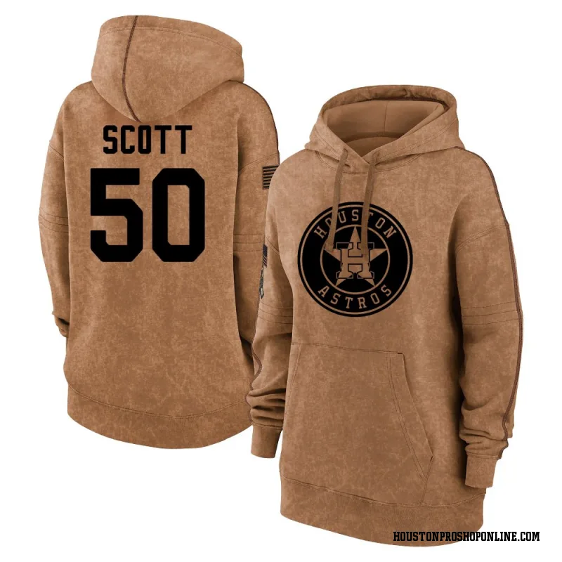 Brown Women's Tayler Scott Houston Astros 2023 Salute to Service Pullover Hoodie