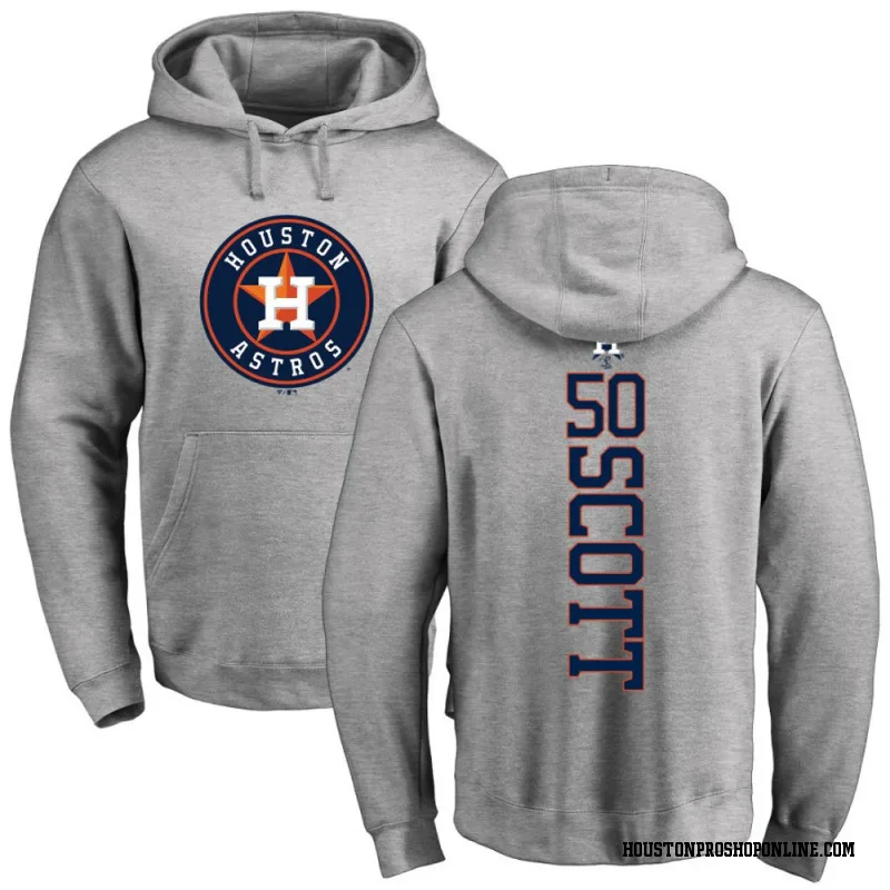 Men's Tayler Scott Houston Astros Ash Backer Pullover Hoodie