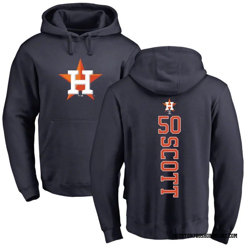 Navy Men's Tayler Scott Houston Astros Backer Pullover Hoodie