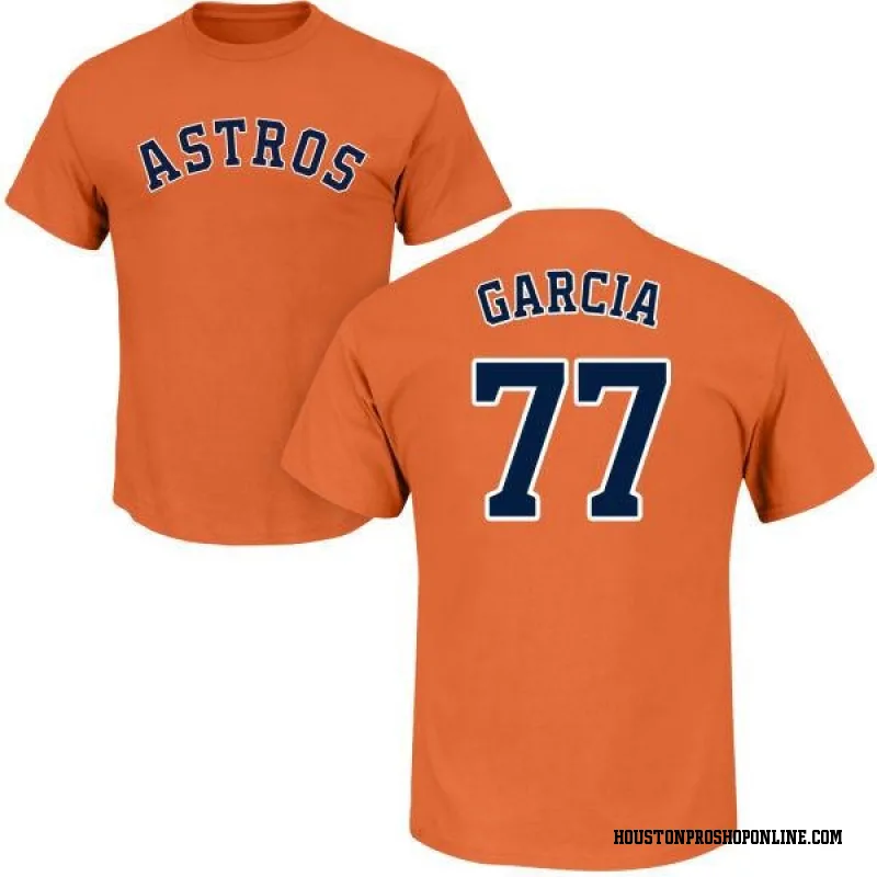 Orange Men's Luis Garcia Houston Astros Roster Name & Number T-Shirt