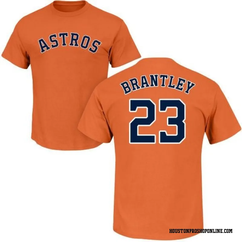 Orange Youth Michael Brantley Houston Astros Roster Name & Number T-Shirt